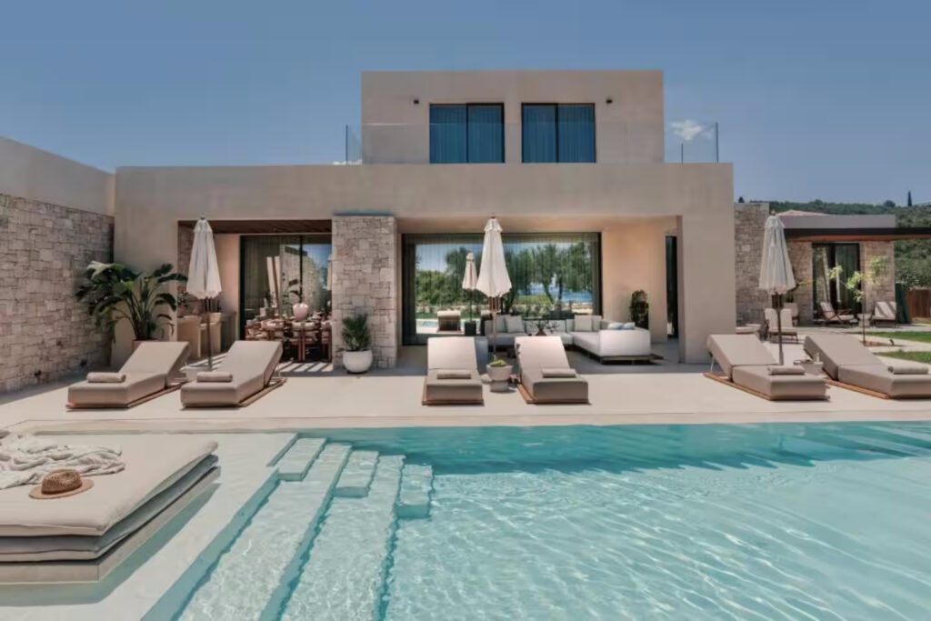 Elegant villa in Zakynthos with panoramic views and beach access